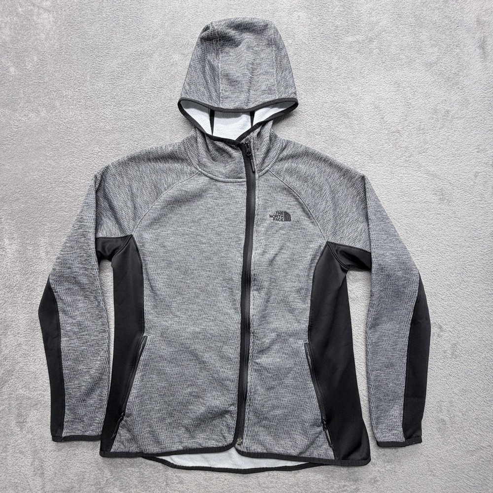 The North Face Arcata Hoodie Womens XL Gray Full Zip Fleece Lined